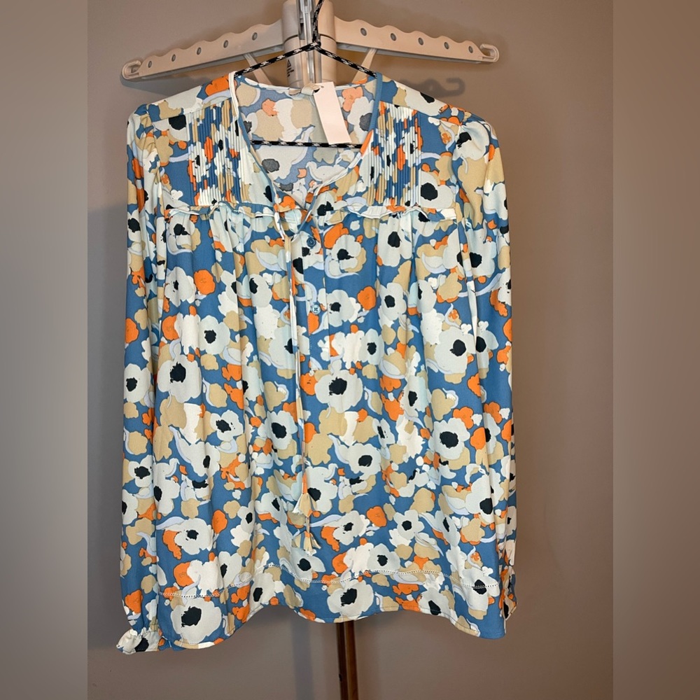 Joie Cecarina Floral Print Long Sleeve Blouse Top NWT XS